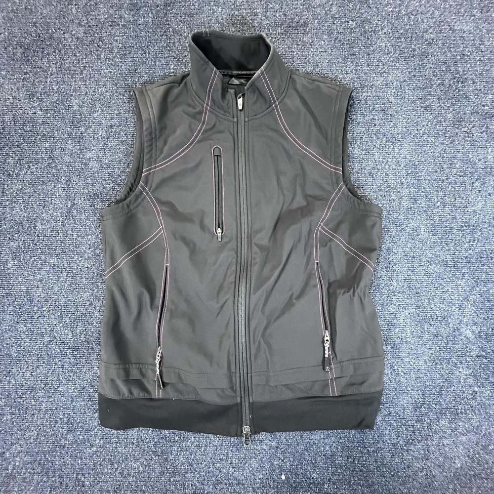 Zero Restriction Vest Mens Medium Black Tour Series Golf Windproof Softshell Zip